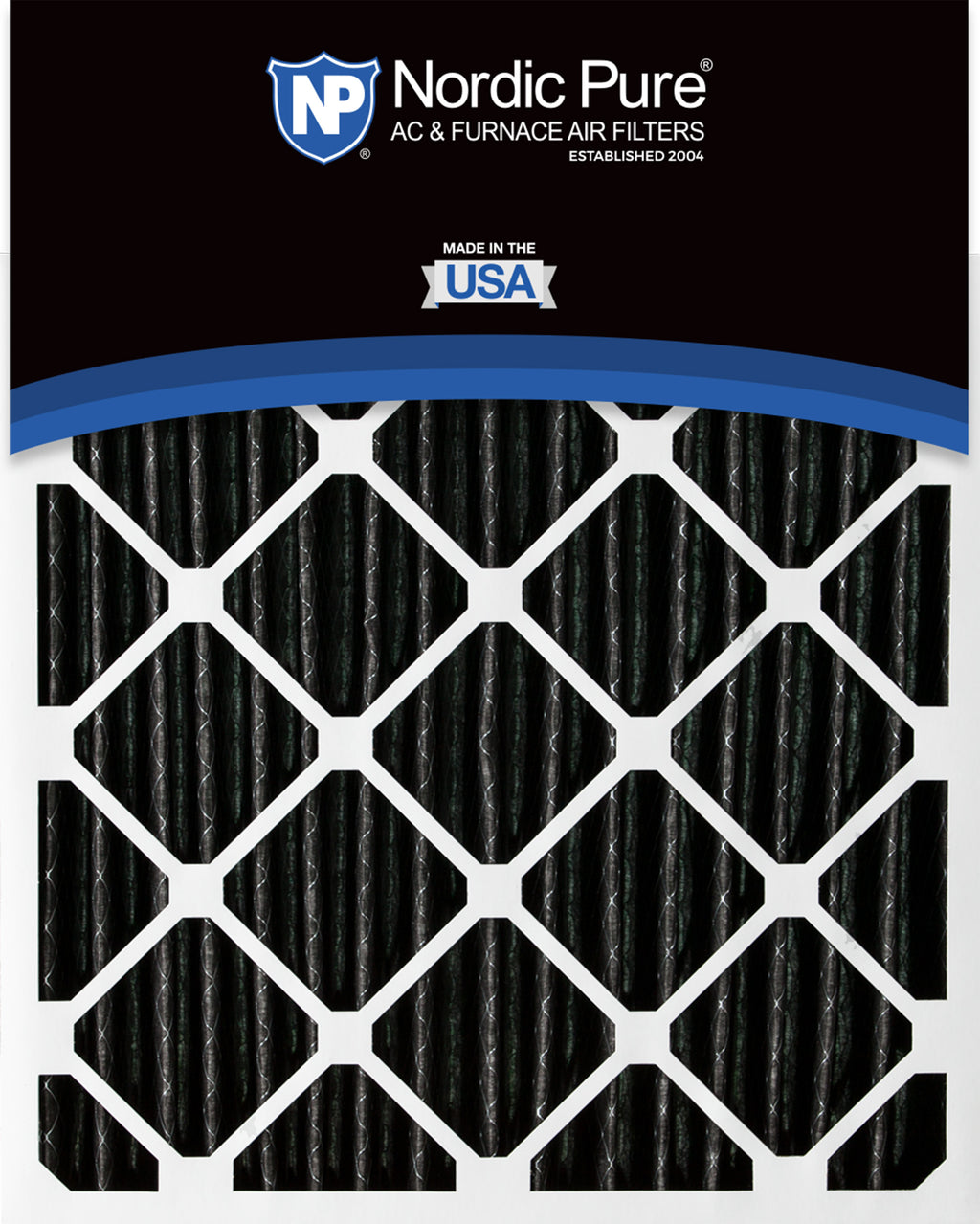 16x20x4 (3 5/8) Furnace Air Filters MERV 8 Pleated Plus Carbon
