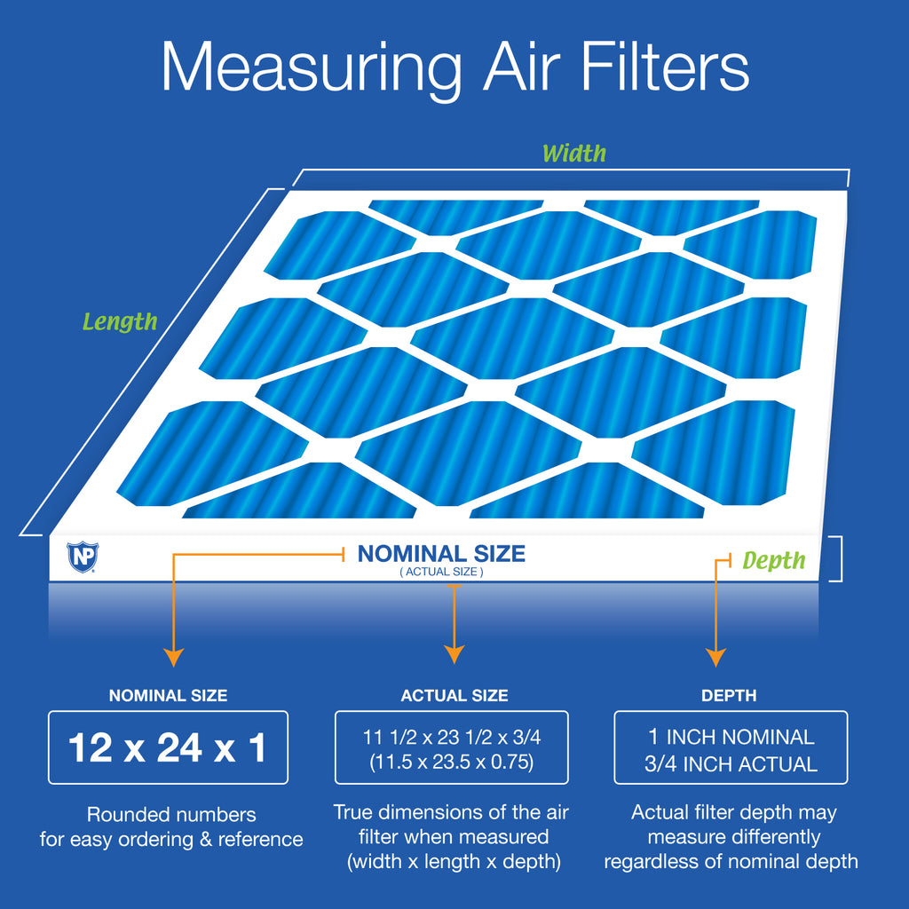 12x24x1 Pleated MERV 7 Air Filters