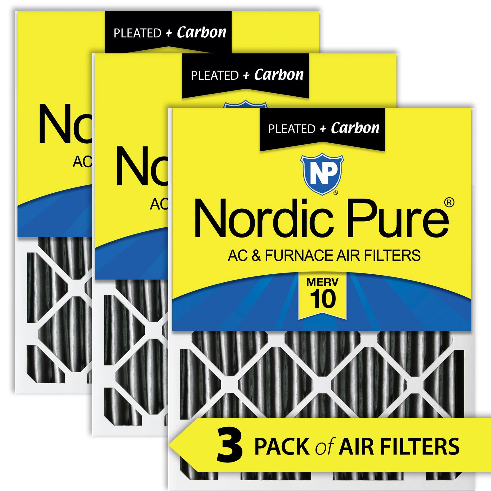 24x30x2 Furnace Air Filters MERV 10 Pleated Plus Carbon