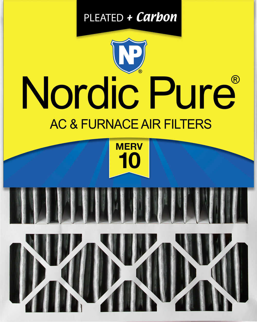 20x25x5 (4 3/8) Honeywell/Lennox Replacement Air Filters MERV 10 Pleated Plus Carbon