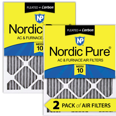 12x30x1 Furnace Air Filters MERV 10 Pleated Plus Carbon