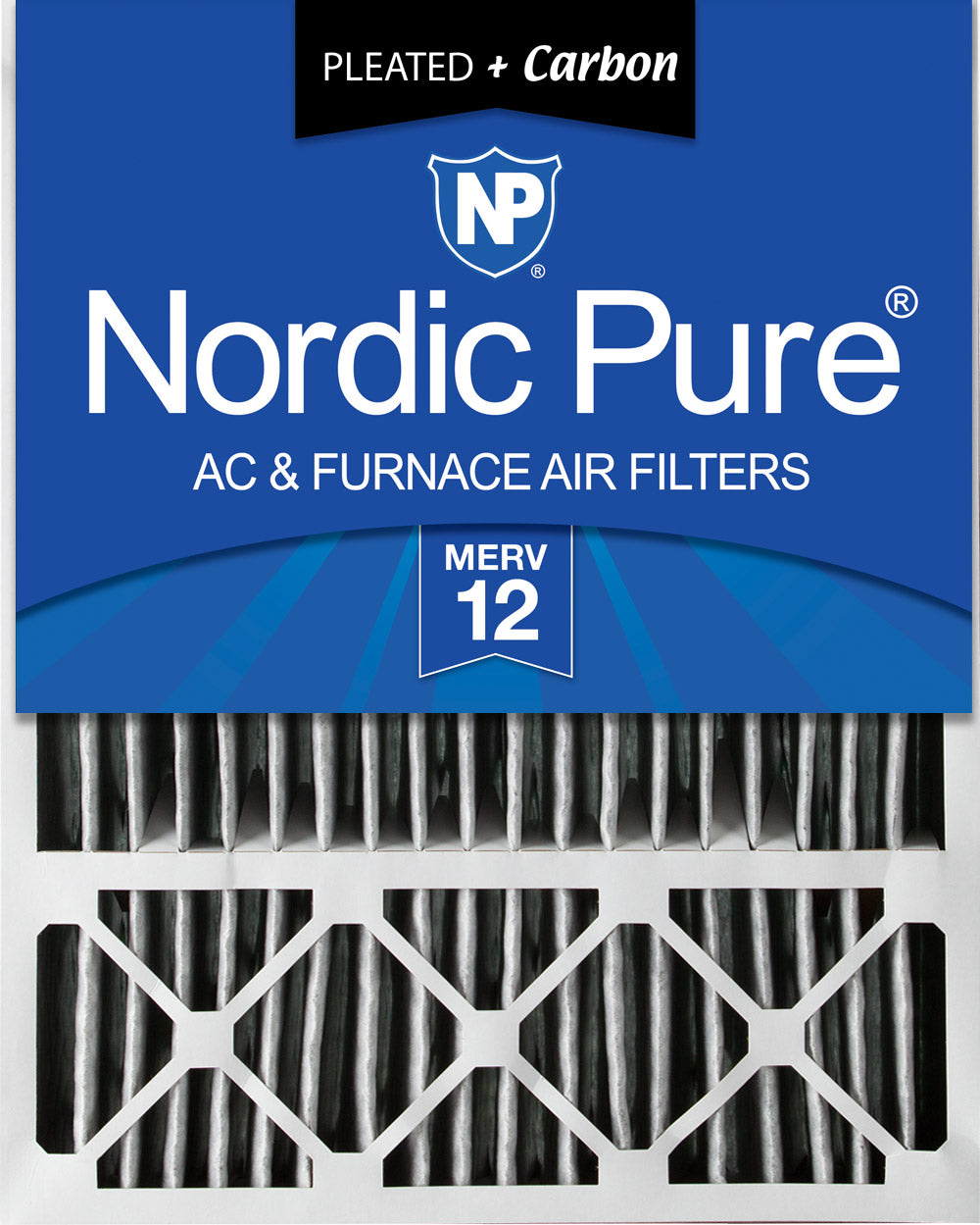 20x25x5 (4 3/8) Honeywell/Lennox Replacement Air Filters MERV 12 Pleated Plus Carbon