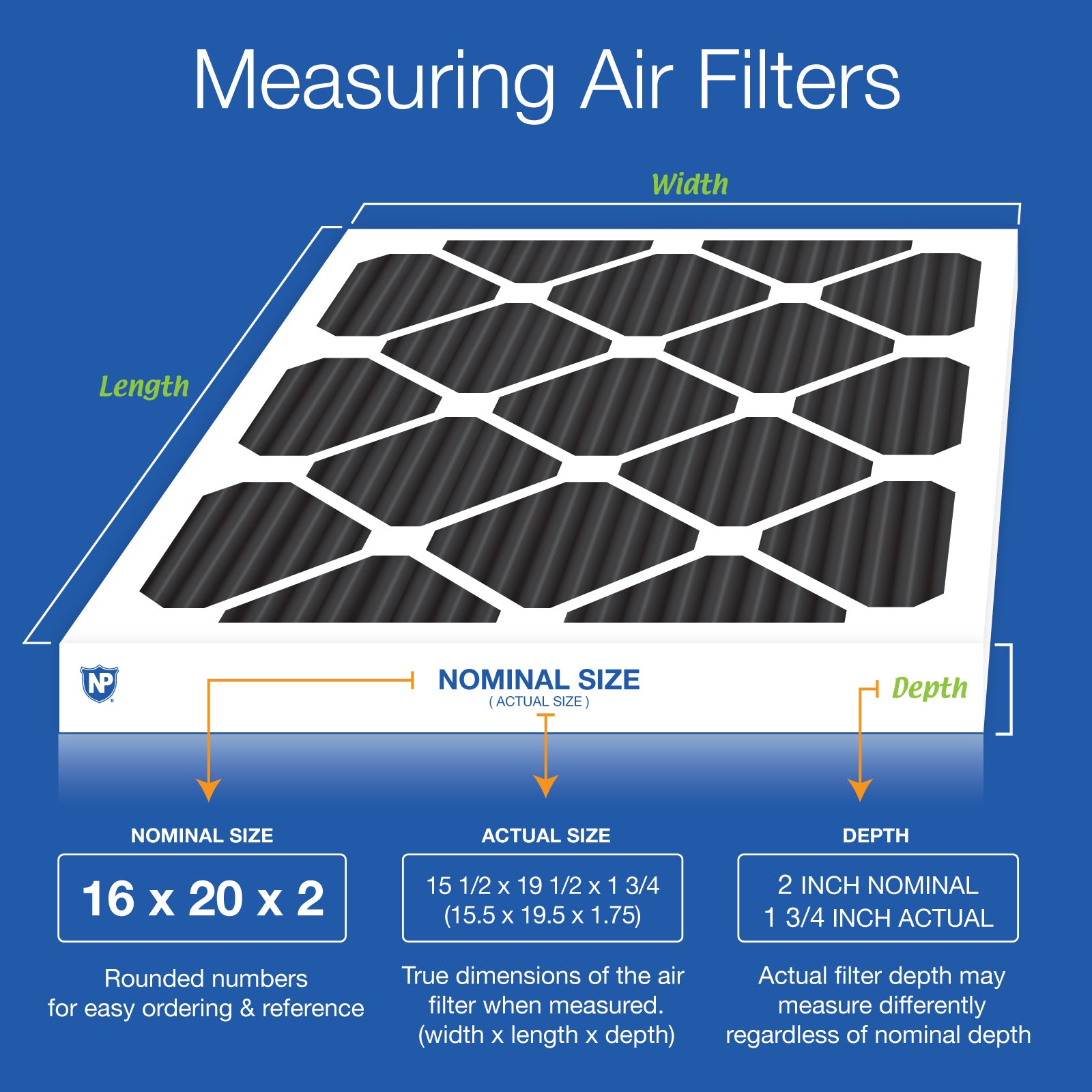 16x20x2 Pure Carbon Pleated Odor Reduction Merv 8 Furnace Filters