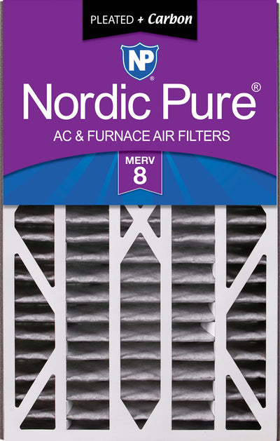 Air Bear Cub 16x25x3 Air Filter Replacement MERV 8 Pleated Plus Carbon
