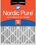 20x25x4 (3 5/8) Pleated Air Filters MERV 15 Plus Carbon