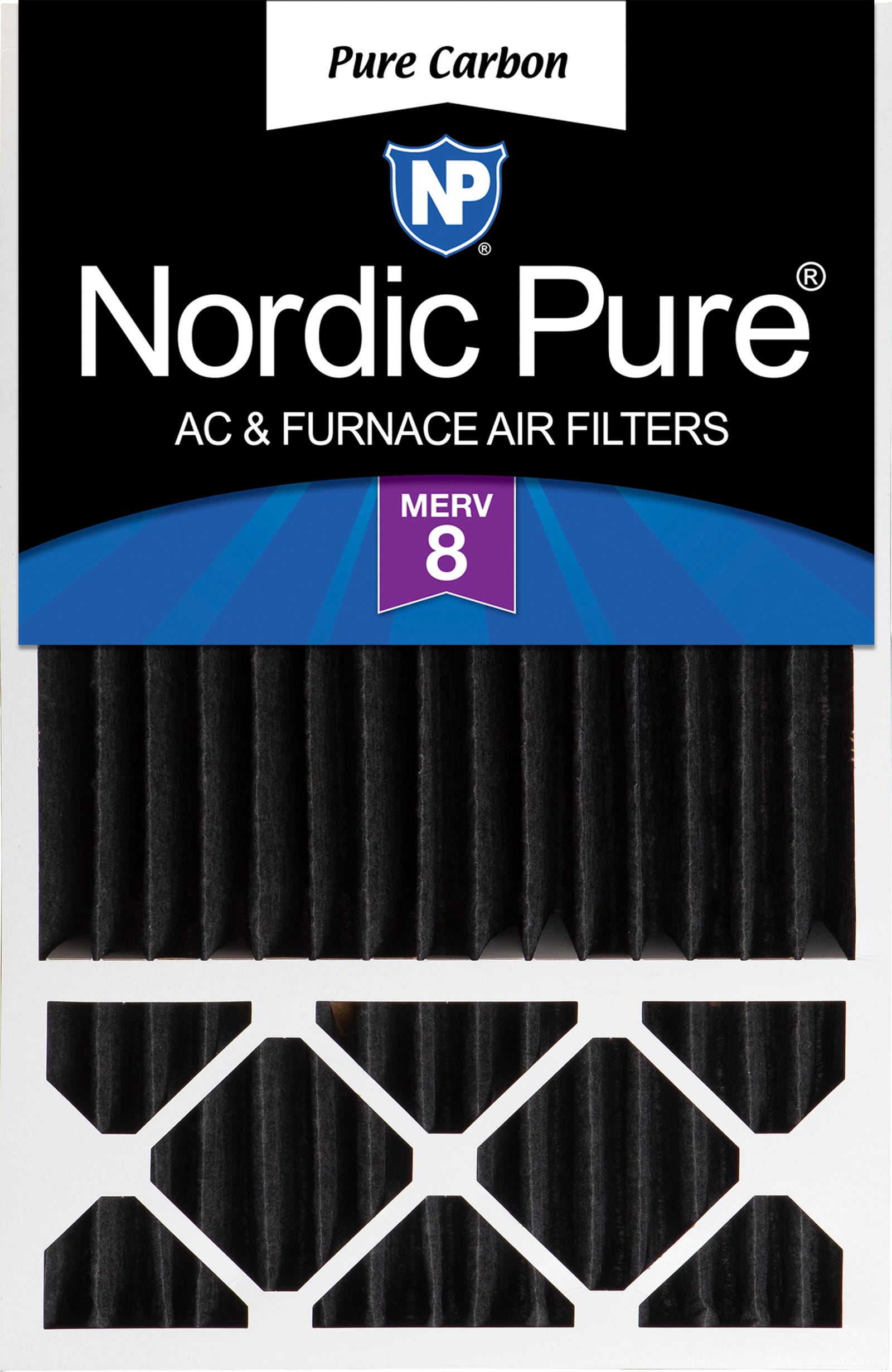 16x25x5 (4 3/8) Honeywell/Lennox Replacement Pure Carbon Pleated Odor Reduction Merv 8 Furnace Filter