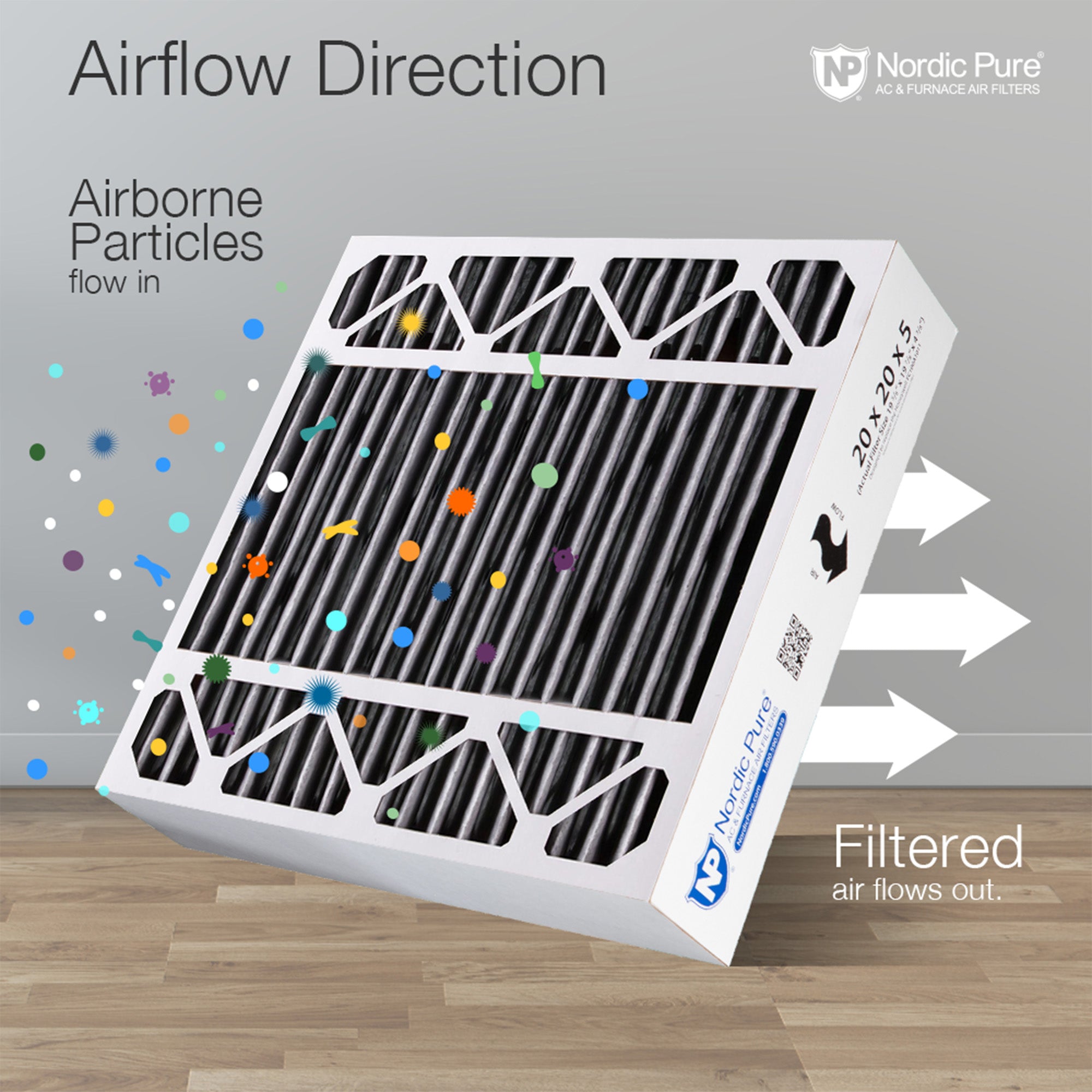 20x20x5 (4 3/8) Honeywell/Lennox Replacement Furnace Filters MERV 10 Pleated Plus Carbon
