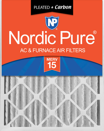20x20x4 (3 5/8) Pleated Air Filters MERV 15 Plus Carbon