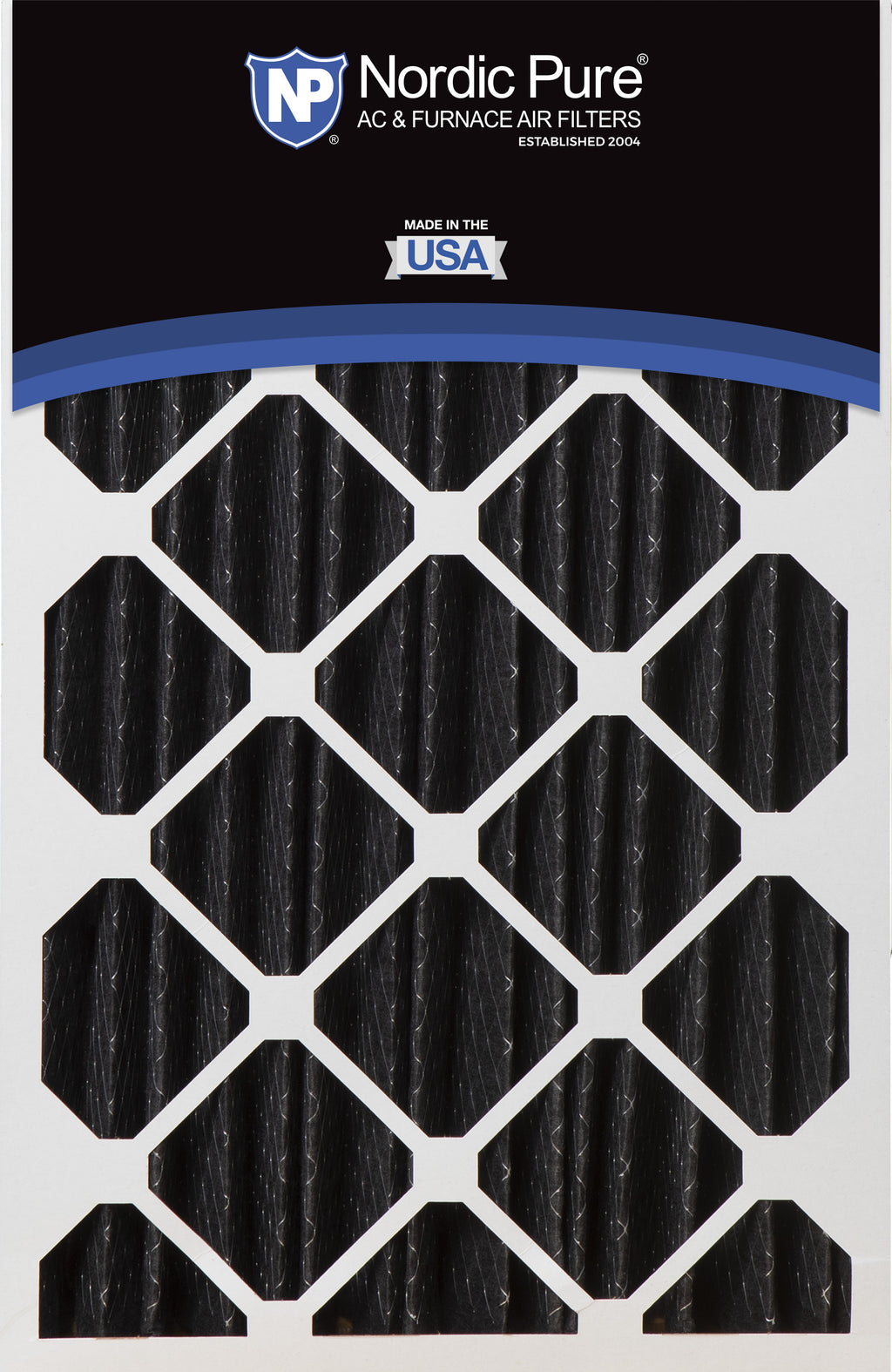 16x25x5 (4 3/8) Honeywell/Lennox Replacement Pure Carbon Pleated Odor Reduction Merv 8 Furnace Filters