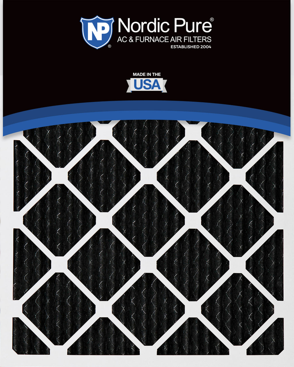 24x24x1 Pure Carbon Pleated Odor Reduction Furnace Air Filters