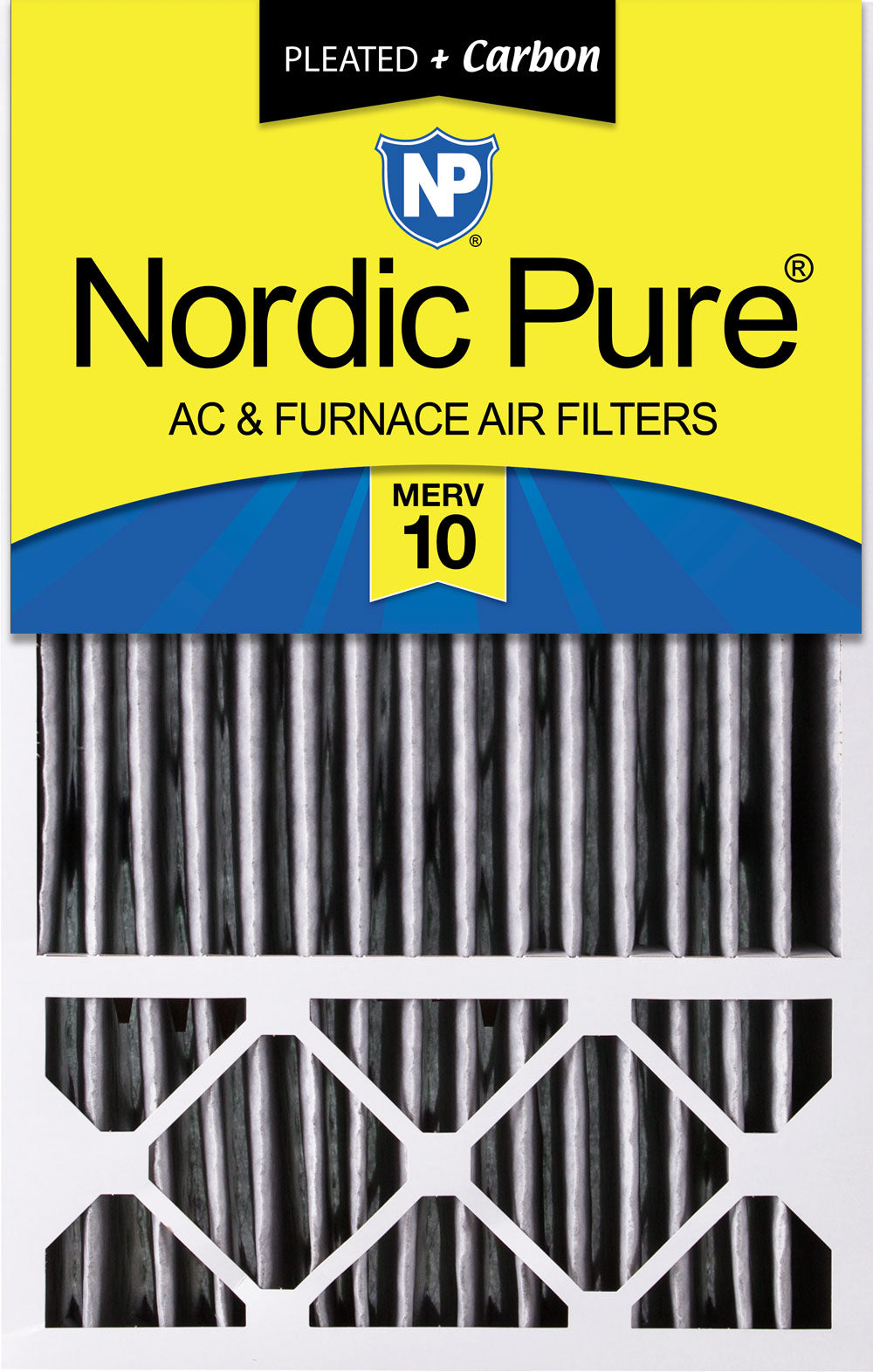 16x25x5 (4 3/8) Honeywell/Lennox Replacement Air Filters MERV 10 Pleated Plus Carbon