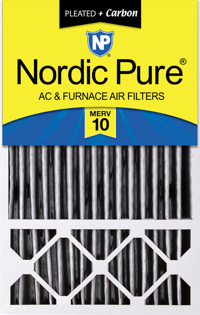 16x25x5 (4 3/8) Honeywell/Lennox Replacement Air Filters MERV 10 Pleated Plus Carbon