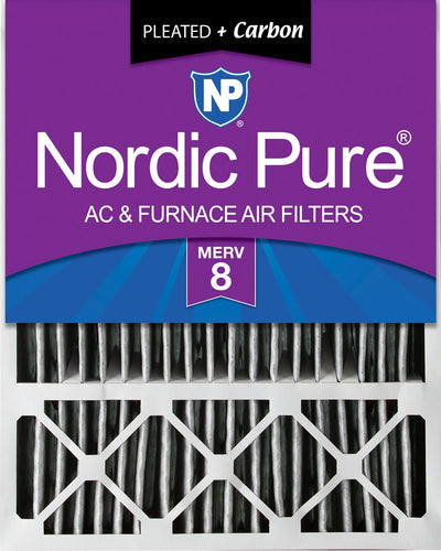 20x25x5 (4 3/8) Honeywell/Lennox Replacement Air Filters MERV 8 Pleated Plus Carbon