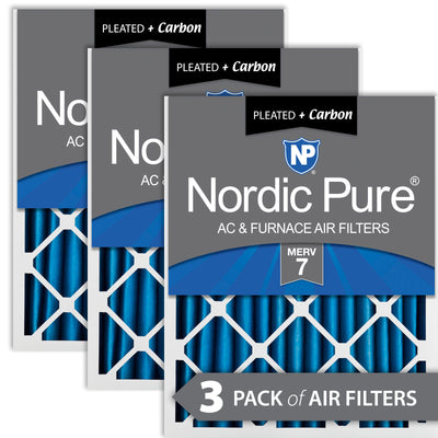 12x24x2 Pleated Air Filters MERV 7 Plus Carbon
