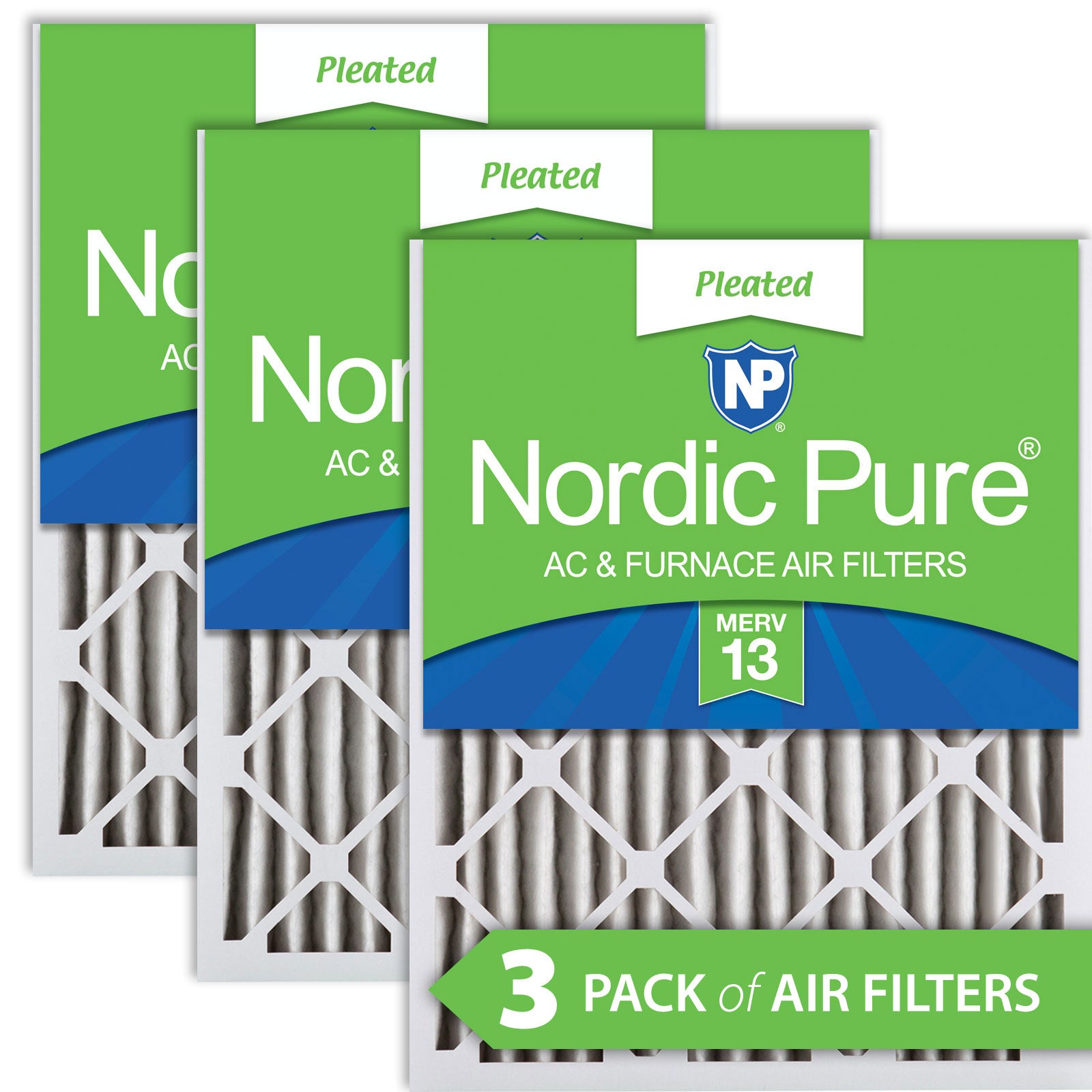 16x20x2 Pleated MERV 13 Air Filters