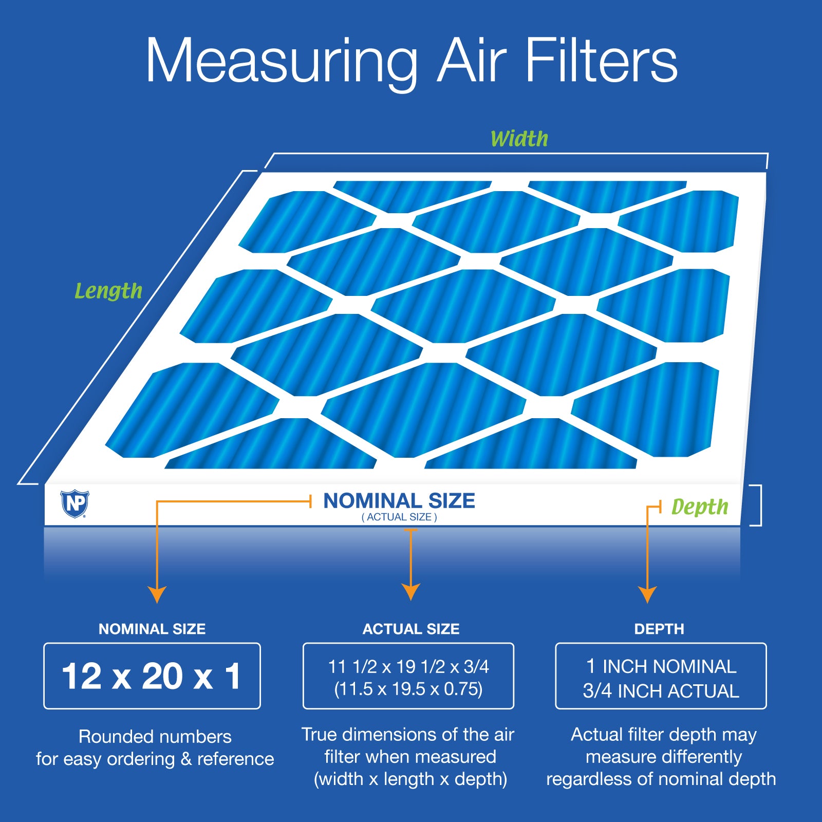 12x20x1 Pleated MERV 7 Air Filters