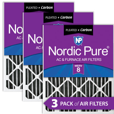 24x30x2 Furnace Air Filters MERV 8 Pleated Plus Carbon