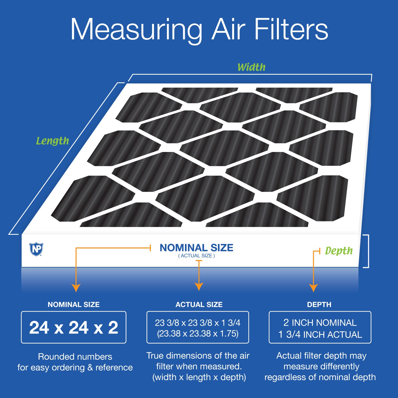24x24x2 Pure Carbon Pleated Odor Reduction Merv 8 Furnace Filters