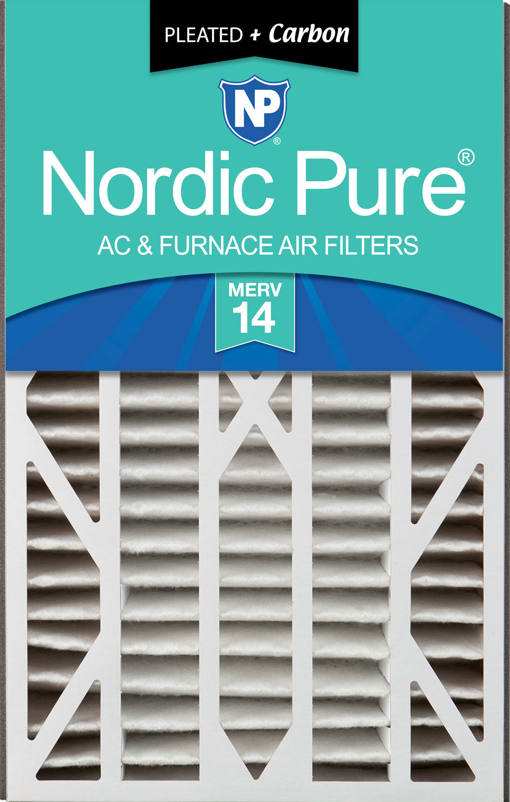Air Bear Cub 16x25x3 Air Filter Replacement MERV 14 Plus Carbon