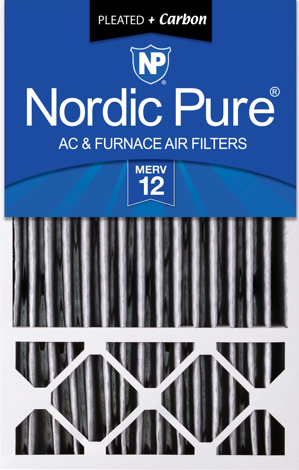 16x25x5 (4 3/8) Honeywell/Lennox Replacement Air Filters MERV 12 Pleated Plus Carbon