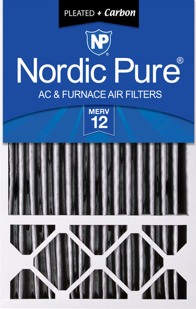16x25x5 (4 3/8) Honeywell/Lennox Replacement Air Filters MERV 12 Pleated Plus Carbon