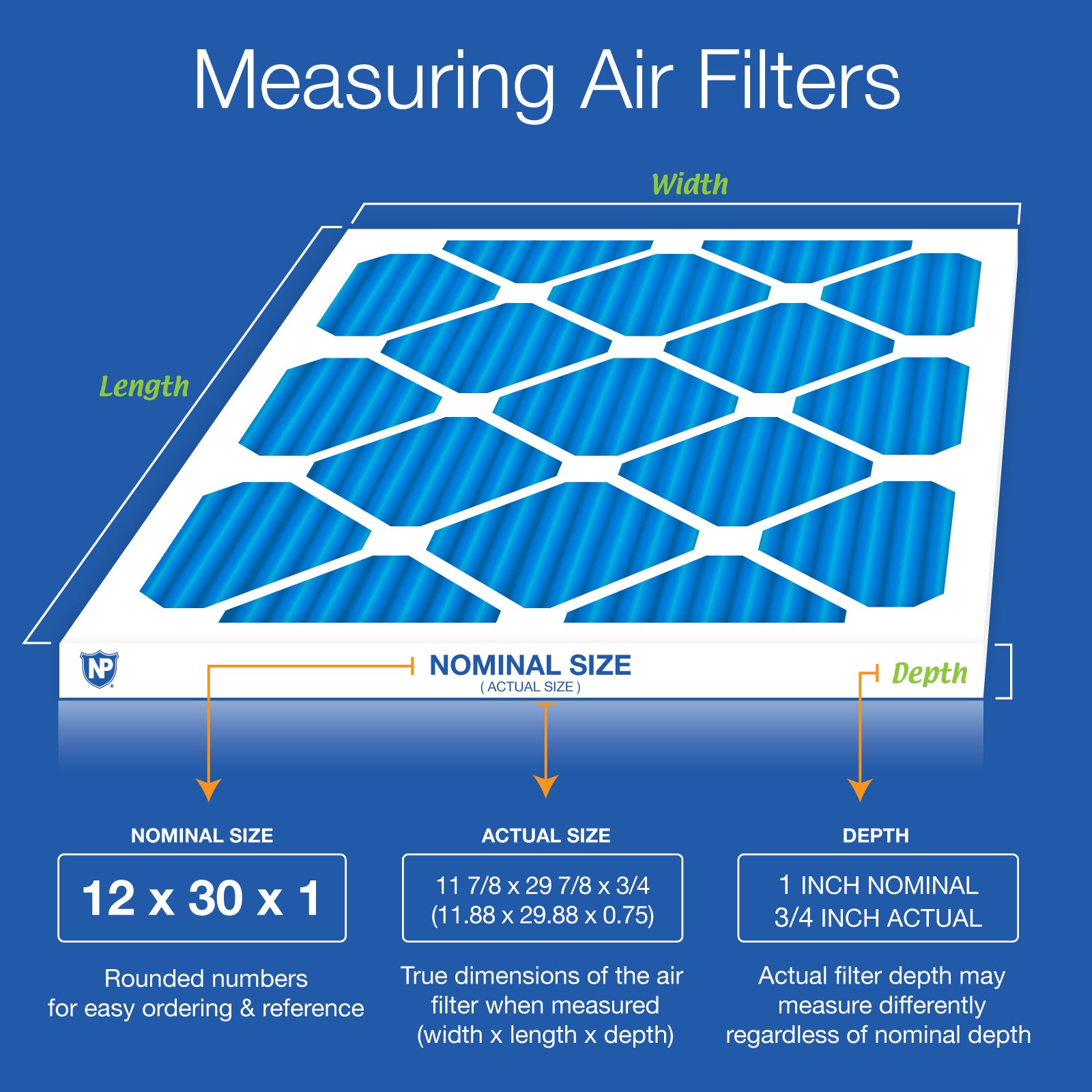 12x30x1 Pleated MERV 7 Air Filters