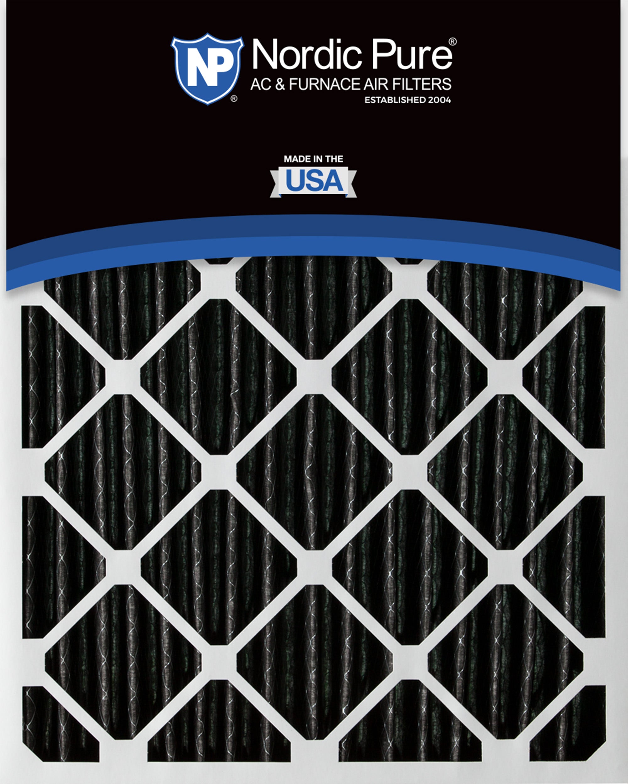 12x20x2 Furnace Air Filters MERV 8 Pleated Plus Carbon