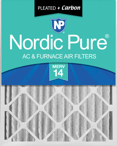 24x24x4 (3 5/8) Pleated Air Filters MERV 14 Plus Carbon
