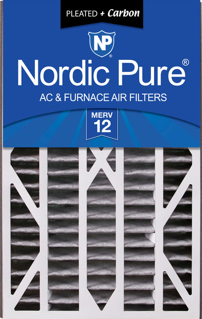 Air Bear Cub 16x25x3 Air Filter Replacement MERV 12 Pleated Plus Carbon