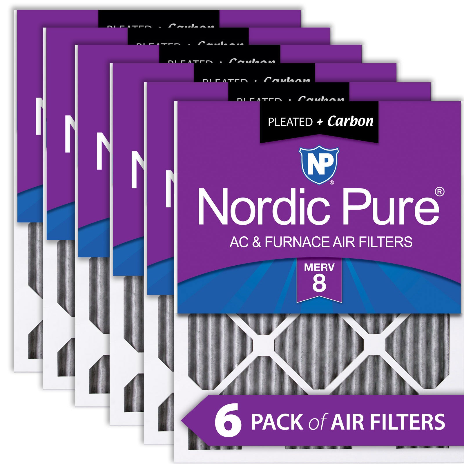 30x30x1 MERV 8 Plus Carbon AC Furnace Filters