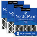 18x25x2 Furnace Air Filters MERV 12 Pleated Plus Carbon