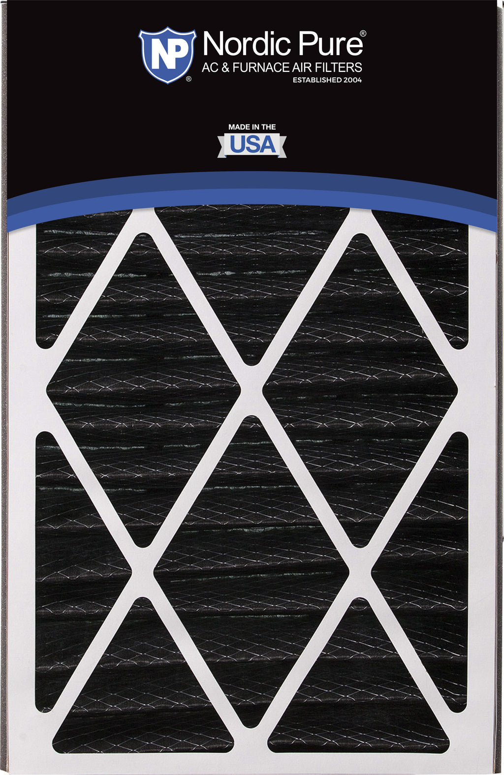 Air Bear Cub 16x25x3 Replacement 259112-101 Pure Carbon Pleated Odor Reduction Merv 8 Furnace Filters