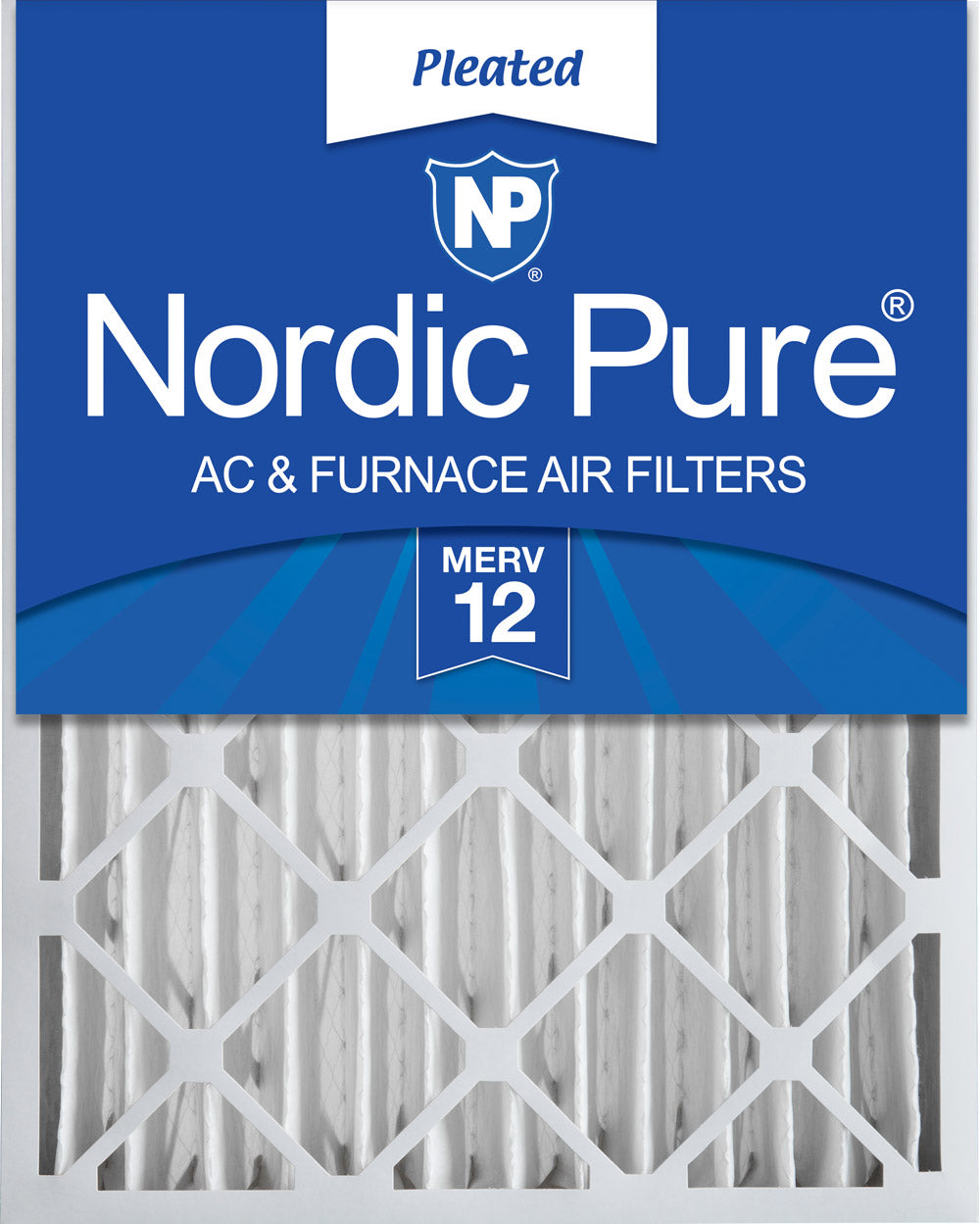 16x25x4 (3 5/8) Pleated MERV 12 Air Filters