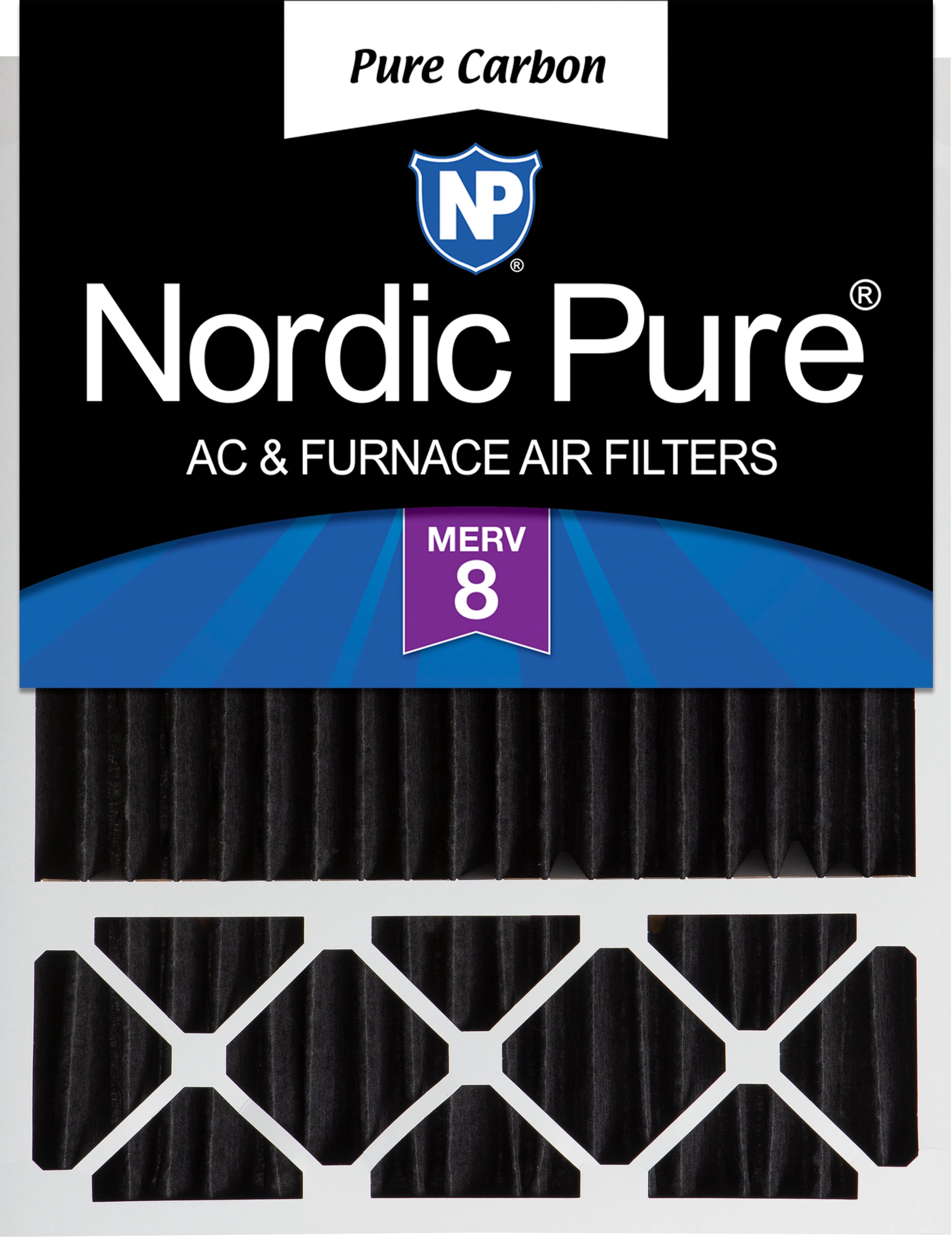 20x25x5 (4 3/8) Honeywell/Lennox Replacement Pure Carbon Pleated Odor Reduction Merv 8 Furnace Filter