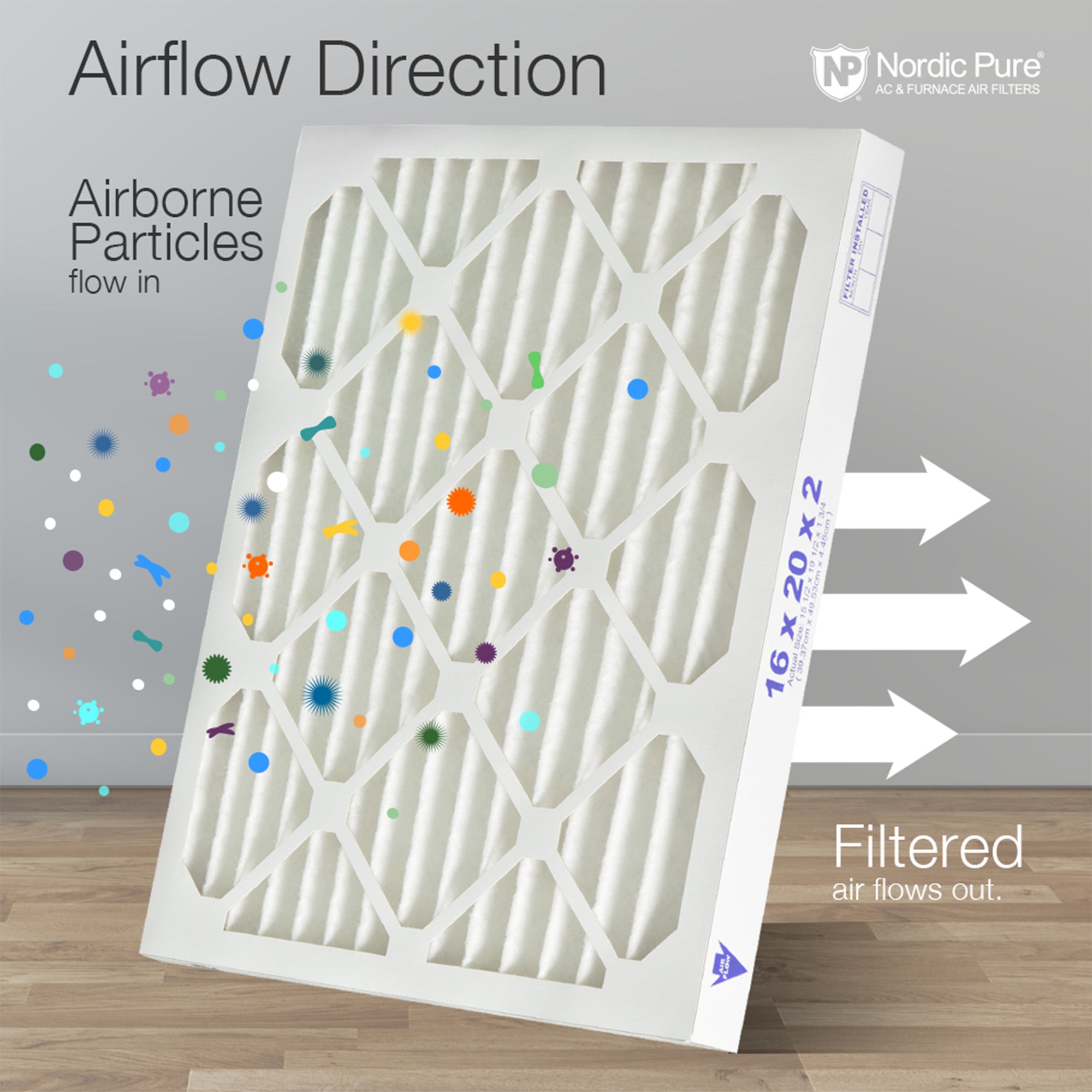 12x25x2 Pleated MERV 13 Air Filters