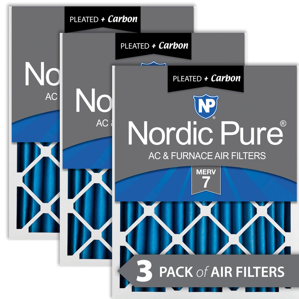 18x25x2 Pleated Air Filters MERV 7 Plus Carbon