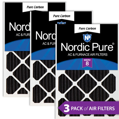 24x30x2 Pure Carbon Pleated Odor Reduction Merv 8 Furnace Filters