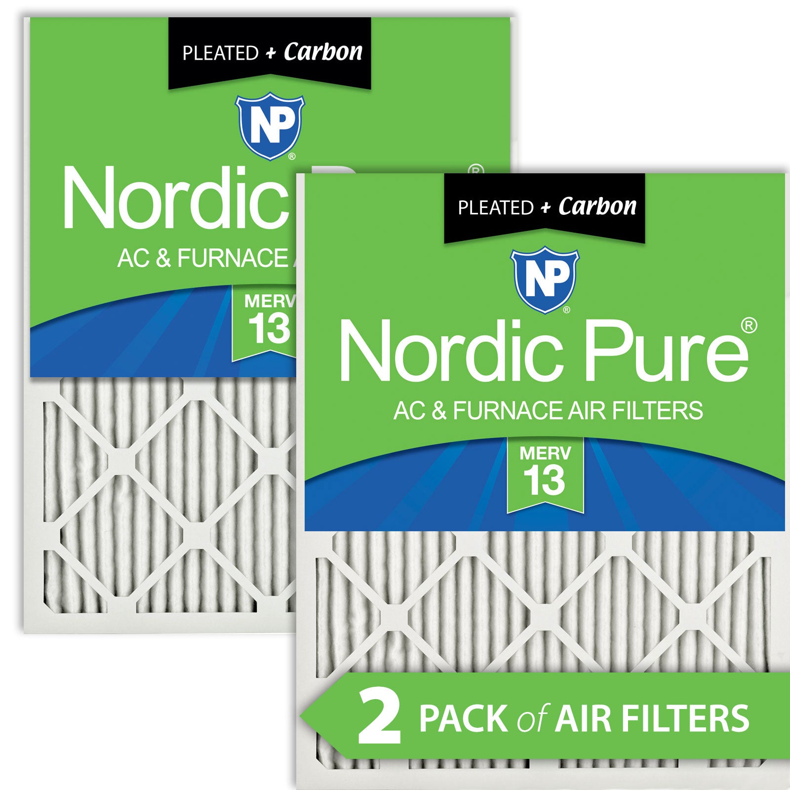 14x30x1 Pleated Air Filters MERV 13 Plus Carbon